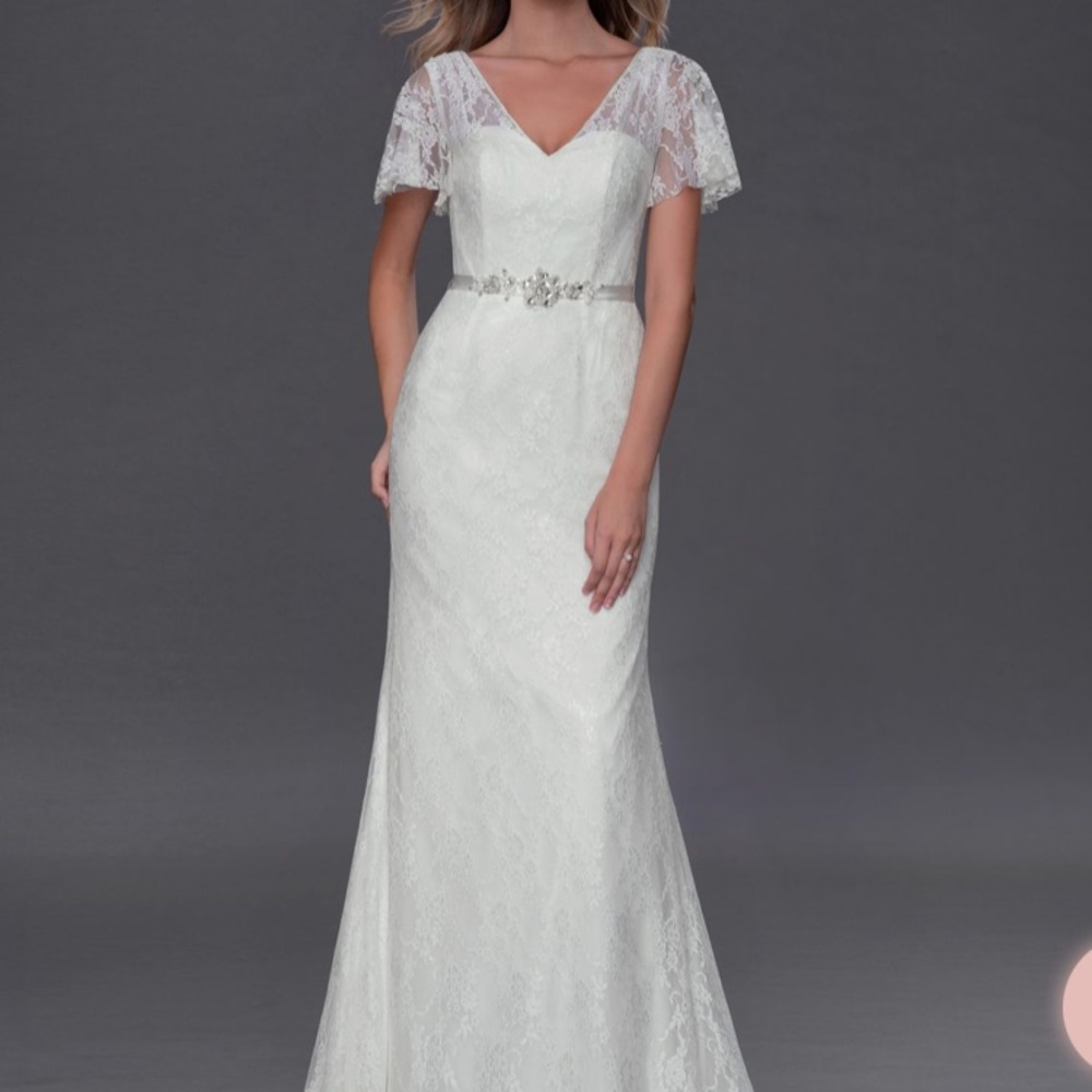Azazie Dylan Wedding Dress (size 4, ivory)